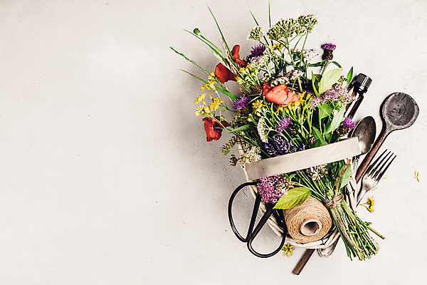 포토 JPG 해외이미지 꽃다발 포크 실내 사람없음 들꽃 나이프 흰배경 꽃바구니 노끈 나무주걱 앰플 카피스페이스 해외202004 해외포토 식기 꽃 줄 백그라운드 내부 목재 바구니 공백 흰색 칼 주걱 파일형식