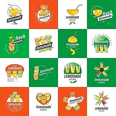 EPS 해외이미지 디자인 음료 백그라운드 잎 일러스트 잔 빨대 사람없음 세트 주스 하트 레몬 레모네이드 심볼 해외202004 해외202105 해외일러스트 모양 식물 식기 과일 에이드 파일형식 벡터