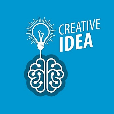 EPS 해외이미지 생각 일러스트 전구 아이디어 창조 사람없음 심볼 뇌 해외202004 해외202105 해외일러스트 컨셉 파일형식 벡터