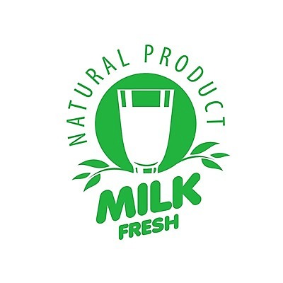 EPS 해외이미지 디자인 잎 일러스트 잔 타이포그라피 사람없음 우유 심볼 스플래쉬 해외202004 해외202105 해외일러스트 식물 문자 식기 유제품 파일형식 벡터