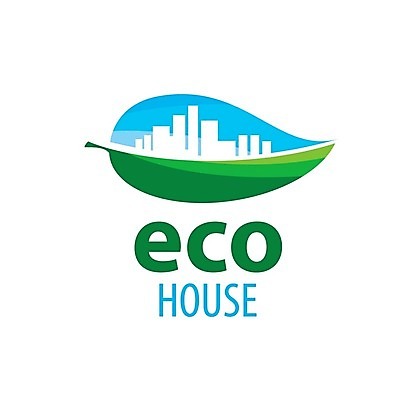 EPS 해외이미지 일러스트 빌딩 사람없음 도시 심볼 에코 친환경 나뭇잎모양 해외202004 해외202105 해외일러스트 모양 나뭇잎 건물 환경 파일형식 벡터