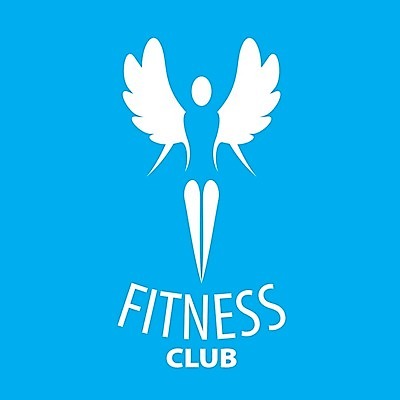 EPS 해외이미지 하늘색 날개 일러스트 사람모양 건강 사람없음 건강관리 헬스 헬스장 해외202004 해외202105 해외일러스트 모양 관리 파란색 운동 파일형식 벡터