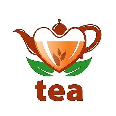 EPS 해외이미지 디자인 잎 일러스트 사람없음 갈색 하트 차 찻주전자 심볼 해외202004 해외202105 해외일러스트 모양 식물 음료 컬러 주전자 파일형식 벡터