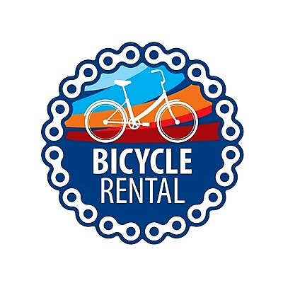 EPS 해외이미지 일러스트 사람없음 파란색 자전거 원형 심볼 공유 대여 렌탈 자전거체인 빌리다 공유자전거 해외202004 해외202105 해외일러스트 도형 컬러 바이크 파일형식 벡터