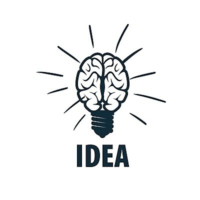 EPS 해외이미지 생각 일러스트 전구 아이디어 창조 사람없음 심볼 뇌 해외202004 해외202105 해외일러스트 컨셉 파일형식 벡터