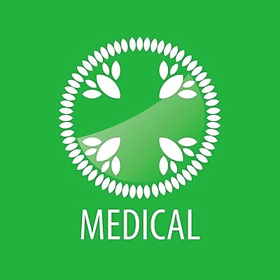 EPS 해외이미지 컨셉 십자가 잎 일러스트 의학 추상 사람없음 초록색 심볼 해외202004 해외202105 해외일러스트 식물 컬러 무늬 파일형식 벡터