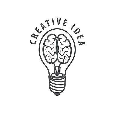 EPS 해외이미지 생각 일러스트 전구 아이디어 창조 사람없음 심볼 뇌 해외202004 해외202105 해외일러스트 컨셉 파일형식 벡터