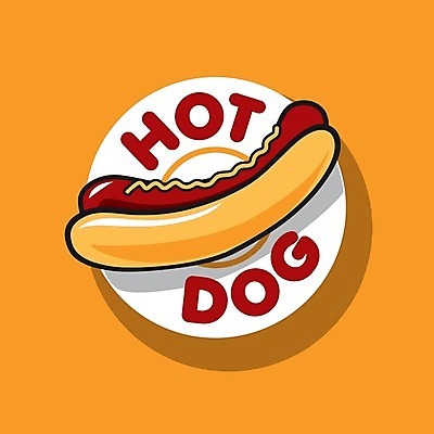 EPS 해외이미지 음식 일러스트 사람없음 주황색 심볼 핫도그 해외202004 해외202105 해외일러스트 컬러 패스트푸드 파일형식 벡터