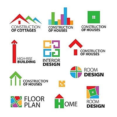 EPS 해외이미지 일러스트 주택 사람없음 세트 심볼 집모양 해외202004 해외202105 해외일러스트 모양 건물 파일형식 벡터