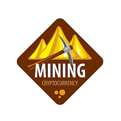 EPS 해외이미지 일러스트 타이포그라피 사람없음 디지털 황금 발굴 심볼 마름모 곡괭이 가상화폐 해외202004 해외202105 해외일러스트 도형 문자 돈 파일형식 벡터