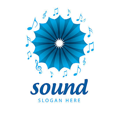 EPS 해외이미지 디자인 음악 일러스트 우산 노래 놀이 내부 파란색 세일 상점 소리 기구 원형 심볼 리듬 스타일 해외202004 해외202105 해외일러스트 도형 컬러 문화예술 파일형식 벡터