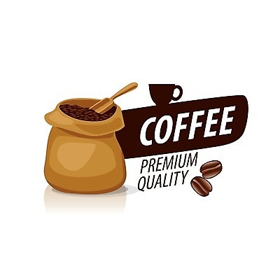 EPS 해외이미지 디자인 커피 음료 백그라운드 일러스트 사람없음 갈색 머그컵 원두 커피잔 심볼 스쿱 커피자루 해외202004 해외202105 해외일러스트 컬러 잔 컵 자루 파일형식 벡터