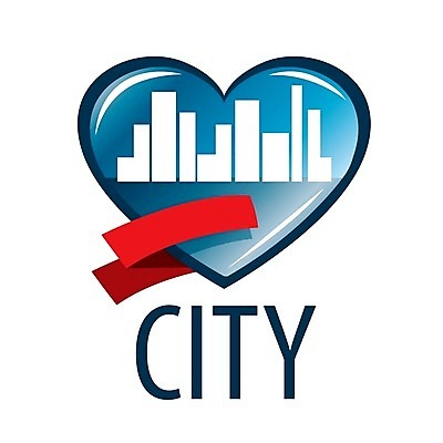 EPS 해외이미지 일러스트 빌딩 사람없음 건물 하트 도시 심볼 해외202004 해외202105 해외일러스트 모양 건축물 파일형식 벡터