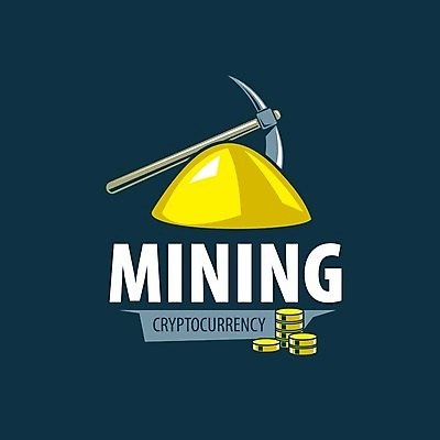 EPS 해외이미지 일러스트 타이포그라피 사람없음 디지털 동전 황금 남색 발굴 심볼 곡괭이 동전탑 가상화폐 해외202004 해외202105 해외일러스트 문자 컬러 돈 쌓기 파일형식 벡터