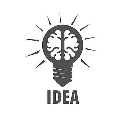 EPS 해외이미지 생각 일러스트 전구 아이디어 창조 사람없음 심볼 뇌 해외202004 해외202105 해외일러스트 컨셉 파일형식 벡터