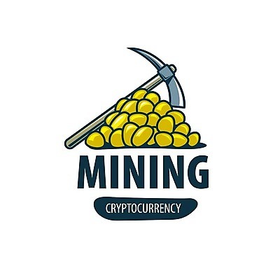 EPS 해외이미지 일러스트 타이포그라피 사람없음 디지털 황금 발굴 심볼 곡괭이 가상화폐 해외202004 해외202105 해외일러스트 문자 돈 파일형식 벡터