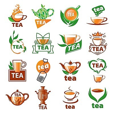 EPS 해외이미지 디자인 잎 일러스트 주전자 왕관 사람없음 세트 갈색 하트 찻잔 찻주전자 심볼 티백 해외202004 해외202105 해외일러스트 모양 식물 컬러 주방용품 잔 차_음료 파일형식 벡터