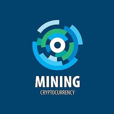 EPS 해외이미지 일러스트 타이포그라피 사람없음 파란색 디지털 발굴 심볼 가상화폐 해외202004 해외202105 해외일러스트 문자 컬러 돈 파일형식 벡터