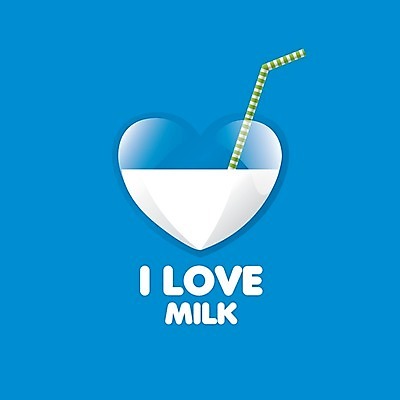 EPS 해외이미지 디자인 일러스트 빨대 사람없음 우유 하트 심볼 해외202004 해외202105 해외일러스트 모양 유제품 파일형식 벡터