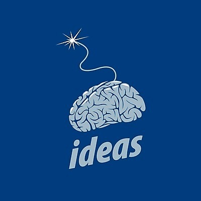 EPS 해외이미지 생각 일러스트 아이디어 창조 사람없음 폭탄 심볼 뇌 해외202004 해외202105 해외일러스트 컨셉 폭발물 파일형식 벡터