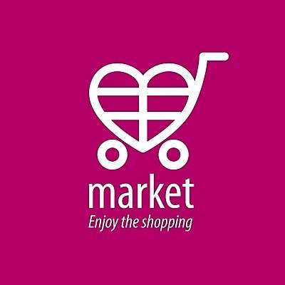 EPS 해외이미지 일러스트 사람없음 쇼핑 쇼핑카 하트 자주색 심볼 해외202004 해외202105 해외일러스트 모양 컬러 카트 파일형식 벡터