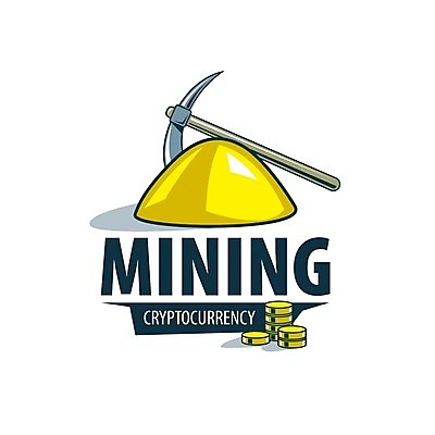 EPS 해외이미지 일러스트 타이포그라피 사람없음 디지털 동전 황금 발굴 심볼 곡괭이 가상화폐 해외202004 해외202105 해외일러스트 문자 돈 파일형식 벡터