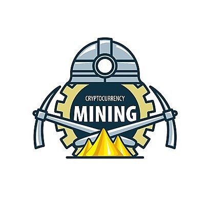 EPS 해외이미지 일러스트 타이포그라피 사람없음 디지털 황금 안전모 발굴 심볼 톱니바퀴 곡괭이 가상화폐 해외202004 해외202105 해외일러스트 문자 돈 헬멧 안전장비 파일형식 벡터