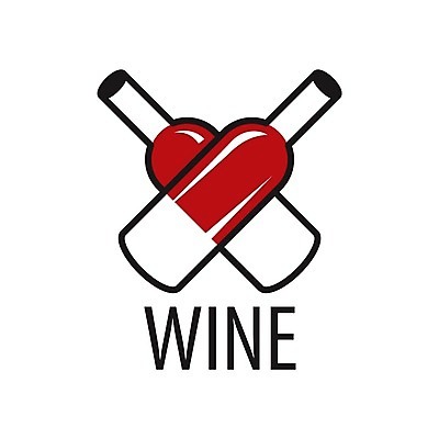 EPS 해외이미지 일러스트 사람없음 와인 하트 레드와인 심볼 와인병 겹침 해외202004 해외202105 해외일러스트 모양 병_용기 주류 파일형식 벡터