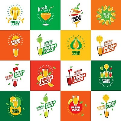 EPS 해외이미지 디자인 백그라운드 오렌지 일러스트 잔 빨대 사람없음 세트 주스 체리 사과 과일주스 레몬 심볼 해외202004 해외202105 해외일러스트 식기 음료 과일 파일형식 벡터