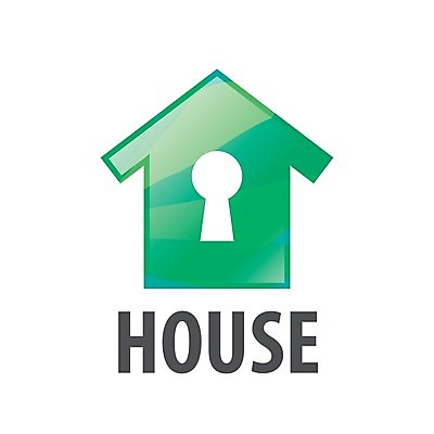 EPS 해외이미지 일러스트 주택 사람없음 초록색 심볼 열쇠구멍 집모양 해외202004 해외202105 해외일러스트 모양 컬러 건물 파일형식 벡터