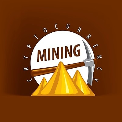 EPS 해외이미지 일러스트 타이포그라피 사람없음 디지털 황금 발굴 심볼 곡괭이 가상화폐 해외202004 해외202105 해외일러스트 문자 돈 파일형식 벡터