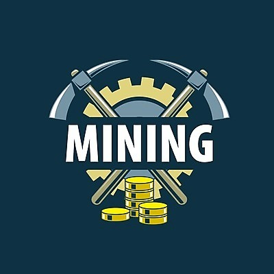 EPS 해외이미지 일러스트 타이포그라피 사람없음 디지털 동전 남색 발굴 심볼 톱니바퀴 곡괭이 동전탑 가상화폐 해외202004 해외202105 해외일러스트 문자 컬러 돈 쌓기 파일형식 벡터