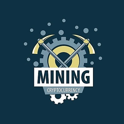 EPS 해외이미지 일러스트 타이포그라피 사람없음 디지털 남색 발굴 심볼 톱니바퀴 곡괭이 가상화폐 해외202004 해외202105 해외일러스트 문자 컬러 돈 파일형식 벡터