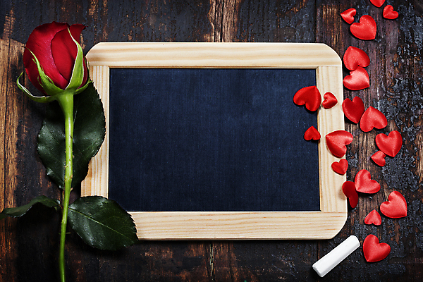 포토 JPG 해외이미지 실내 사람없음 장미 칠판 하트 분필 나무바닥 카피스페이스 해외202004 해외포토 모양 꽃 바닥 내부 공백 초크 파일형식