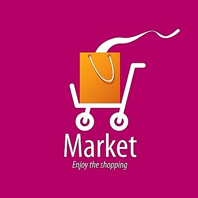 EPS 해외이미지 리본 일러스트 사람없음 쇼핑 쇼핑백 보라색 쇼핑카 심볼 해외202004 해외202105 해외일러스트 컬러 가방 카트 파일형식 벡터