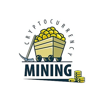 EPS 해외이미지 일러스트 타이포그라피 사람없음 디지털 동전 수레 황금 발굴 심볼 곡괭이 동전탑 가상화폐 해외202004 해외202105 해외일러스트 문자 돈 쌓기 카트 파일형식 벡터