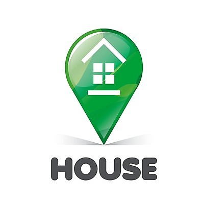 EPS 해외이미지 일러스트 주택 사람없음 초록색 심볼 위치 집모양 해외202004 해외202105 해외일러스트 모양 컬러 건물 파일형식 벡터