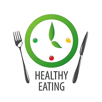 EPS 해외이미지 시계 포크 일러스트 건강 식이요법 사람없음 건강관리 나이프 해외202004 해외202105 해외일러스트 식기 관리 칼 파일형식 벡터