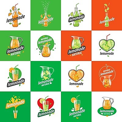EPS 해외이미지 디자인 음료 오렌지 일러스트 유리병 빨대 사람없음 세트 하트 레몬 레모네이드 심볼 음료수병 해외202004 해외202105 해외일러스트 모양 과일 병_용기 에이드 병_담는 파일형식 벡터