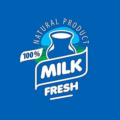 EPS 해외이미지 디자인 일러스트 타이포그라피 사람없음 우유 우유병 심볼 해외202004 해외202105 해외일러스트 문자 병_용기 유제품 파일형식 벡터