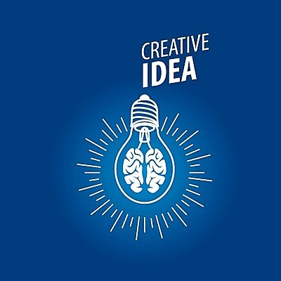 EPS 해외이미지 생각 일러스트 전구 아이디어 창조 사람없음 심볼 뇌 해외202004 해외202105 해외일러스트 컨셉 파일형식 벡터
