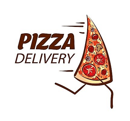 EPS 해외이미지 일러스트 피자 사람없음 달리기 심볼 피자배달 피자조각 해외202004 해외202105 해외일러스트 조각 모션 패스트푸드 서양음식 배송 파일형식 벡터