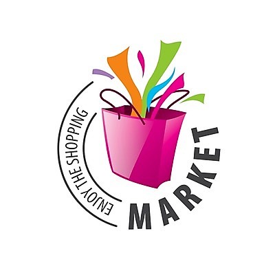 EPS 해외이미지 리본 일러스트 사람없음 쇼핑 쇼핑백 심볼 꽃가루 해외202004 해외202105 해외일러스트 가방 가루 파일형식 벡터