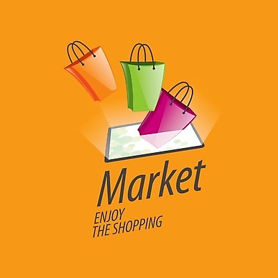 EPS 해외이미지 일러스트 사람없음 쇼핑 태블릿 쇼핑백 주황색 심볼 온라인쇼핑 모바일쇼핑 해외202004 나오기 해외202105 해외일러스트 컬러 가방 모션 전자제품 스마트기기 온라인 파일형식 벡터