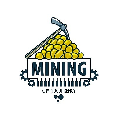 EPS 해외이미지 일러스트 타이포그라피 사람없음 디지털 황금 회로판 발굴 심볼 톱니바퀴 곡괭이 가상화폐 해외202004 해외202105 해외일러스트 문자 돈 파일형식 벡터