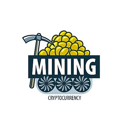 EPS 해외이미지 일러스트 타이포그라피 사람없음 디지털 황금 발굴 심볼 곡괭이 그래픽카드 가상화폐 해외202004 해외202105 해외일러스트 문자 돈 파일형식 벡터