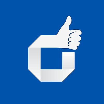 EPS 해외이미지 일러스트 사람없음 파란색 최고 심볼 손모양 소셜네트워크 좋음 해외202004 해외202105 해외일러스트 모양 컬러 컨셉 파일형식 벡터 손_신체부위