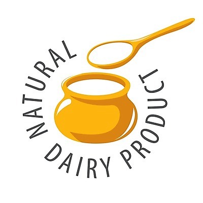 EPS 해외이미지 디자인 일러스트 사람없음 숟가락 우유 솥 심볼 해외202004 해외202105 해외일러스트 주방용품 유제품 수저 파일형식 벡터