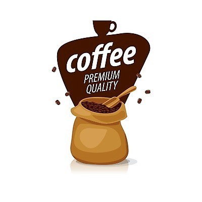 EPS 해외이미지 디자인 커피 백그라운드 일러스트 사람없음 갈색 원두 커피잔 심볼 스쿱 커피자루 해외202004 해외202105 해외일러스트 음료 컬러 잔 자루 파일형식 벡터