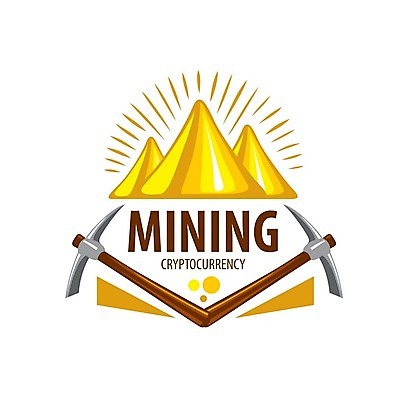 EPS 해외이미지 일러스트 타이포그라피 사람없음 디지털 황금 발굴 심볼 곡괭이 가상화폐 해외202004 해외202105 해외일러스트 문자 돈 파일형식 벡터